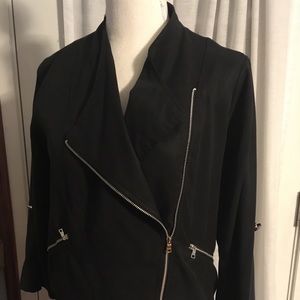 Stylish silky Moto jacket